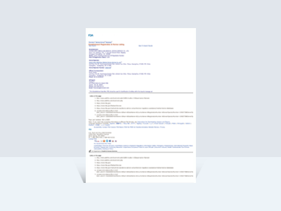 東莞滅菌工廠FDA注冊(cè)